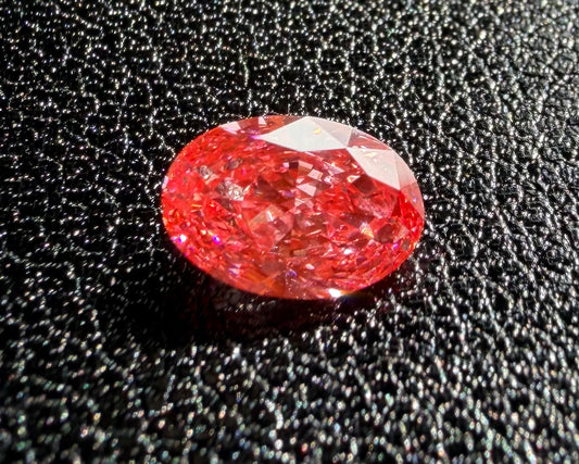 1.33 Carat Fancy Vivid Pink Oval Lab Grown Diamond | VS1 | IGI Certified