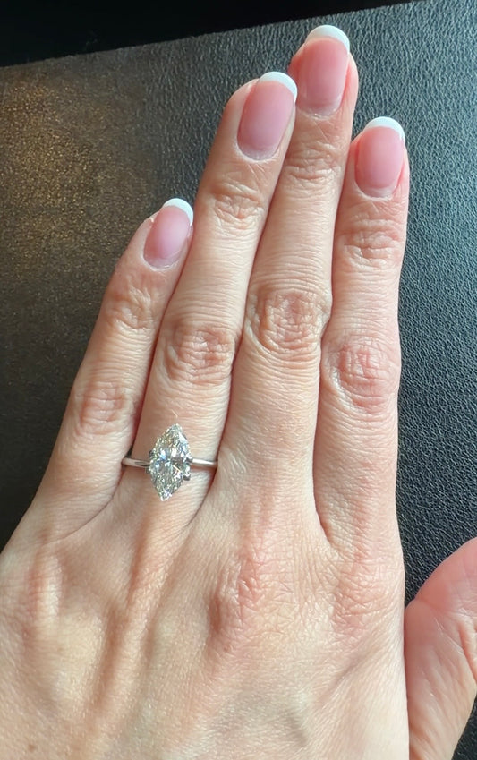 2.05 Carat Marquise Cut Lab Grown Diamond | G VVS2 | IGI Certified