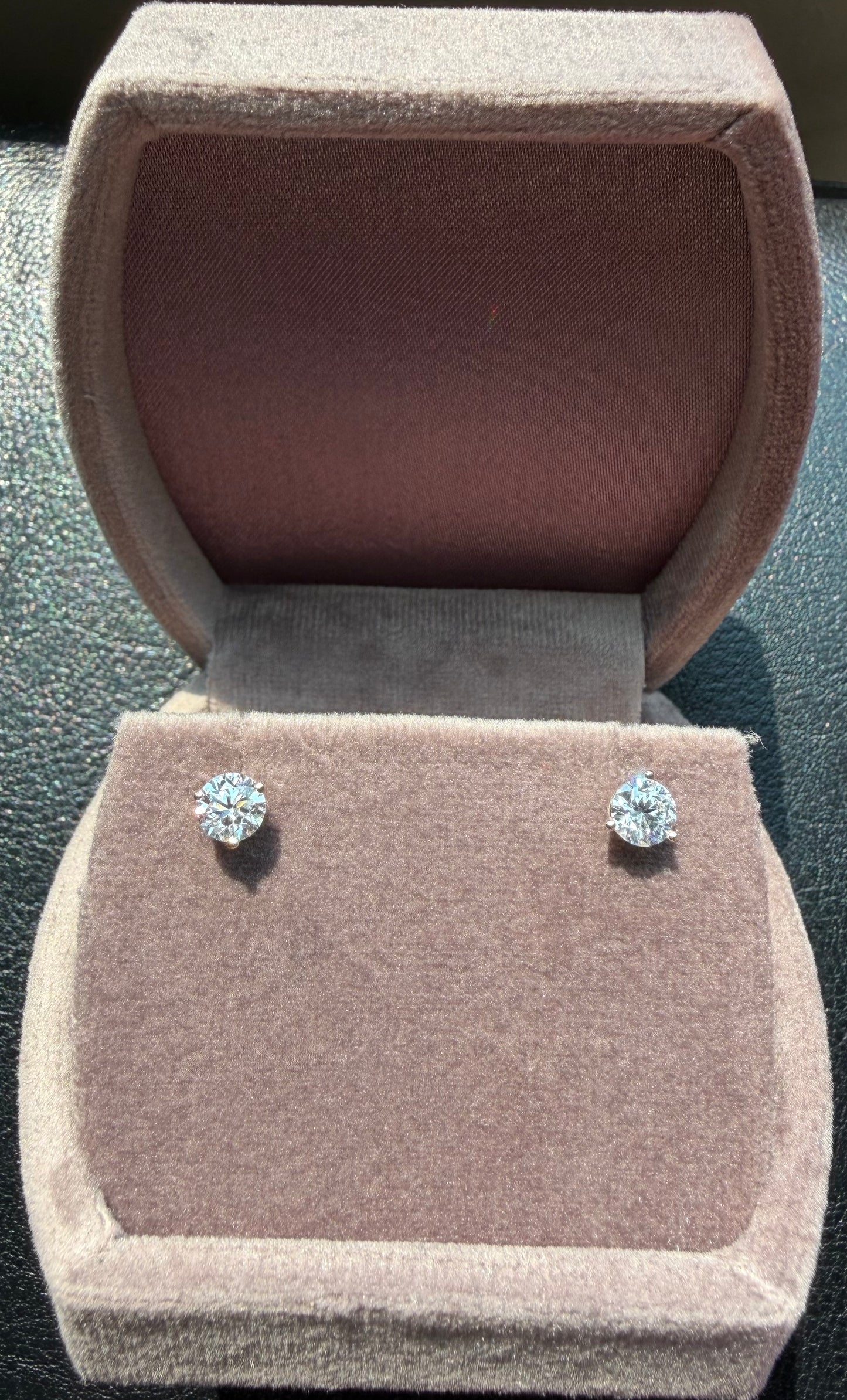 1 CTW Lab-Grown Diamond Stud Earrings (14K Yellow Gold)