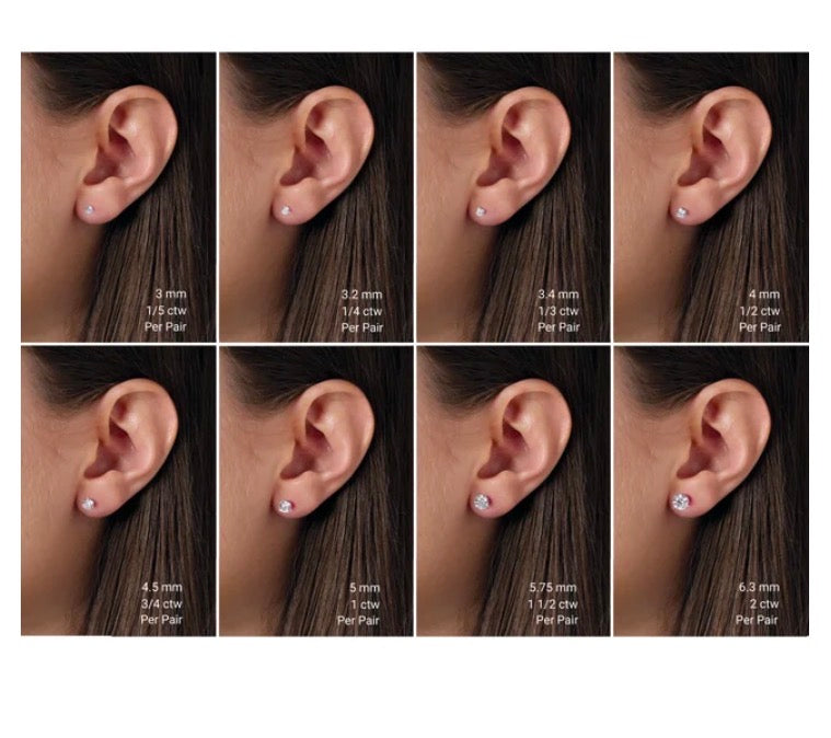 1 CTW Lab-Grown Diamond Stud Earrings (14K Yellow Gold)