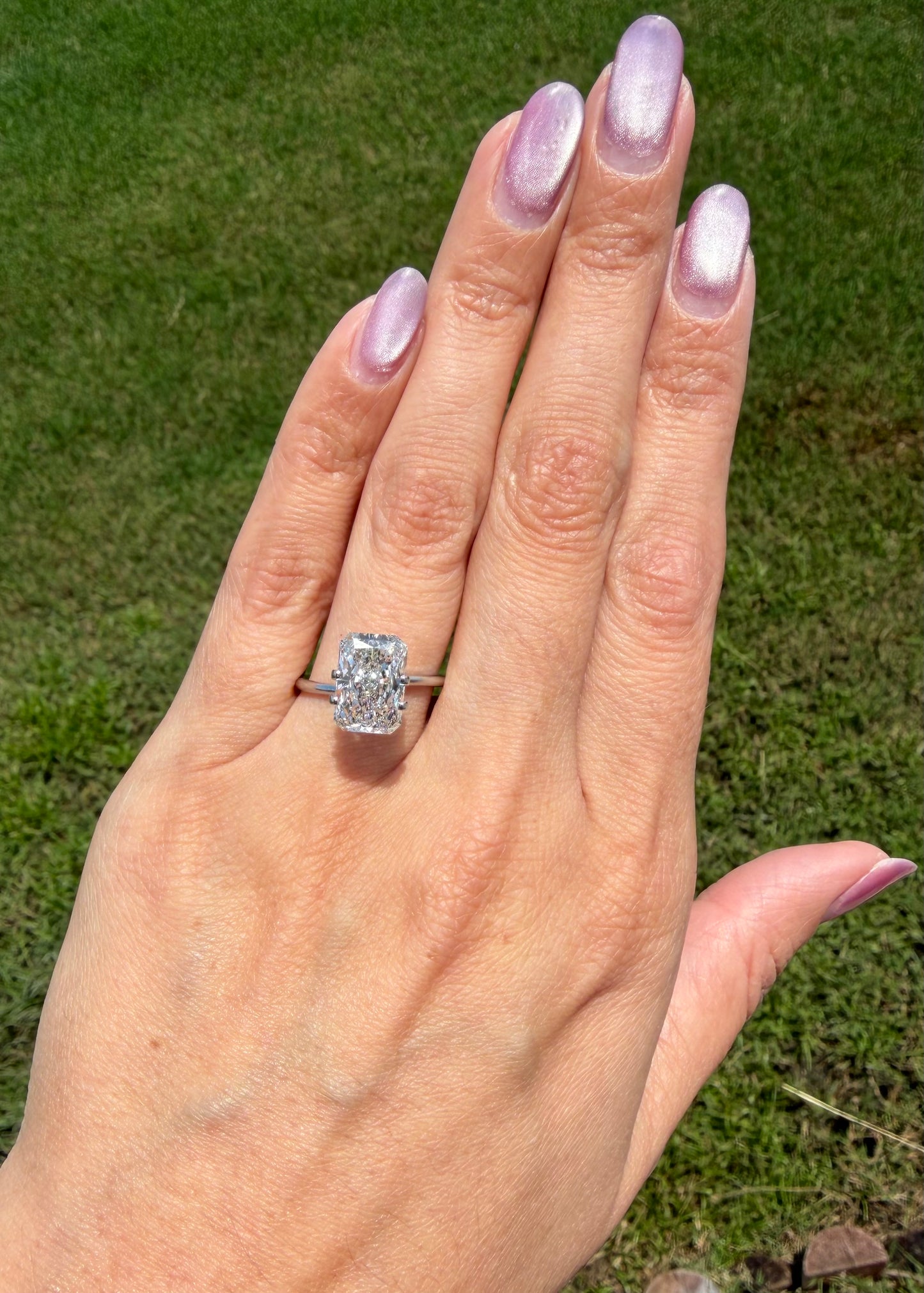 4.10 Carat Elongated Radiant Lab Grown Diamond| G VS1 | IGI Certified