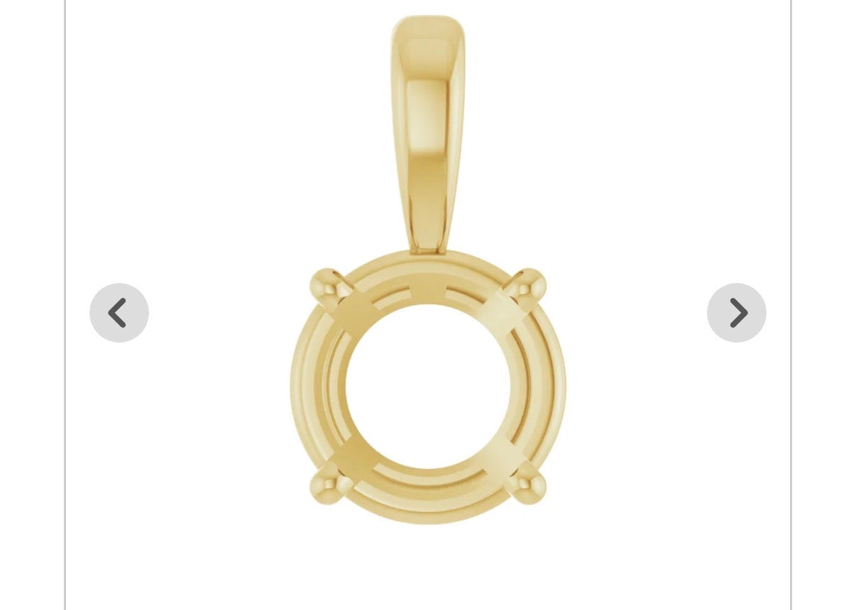 50% Deposit – Custom Blue Diamond Pendant Set (10k Yellow & White Gold, Chains Included)