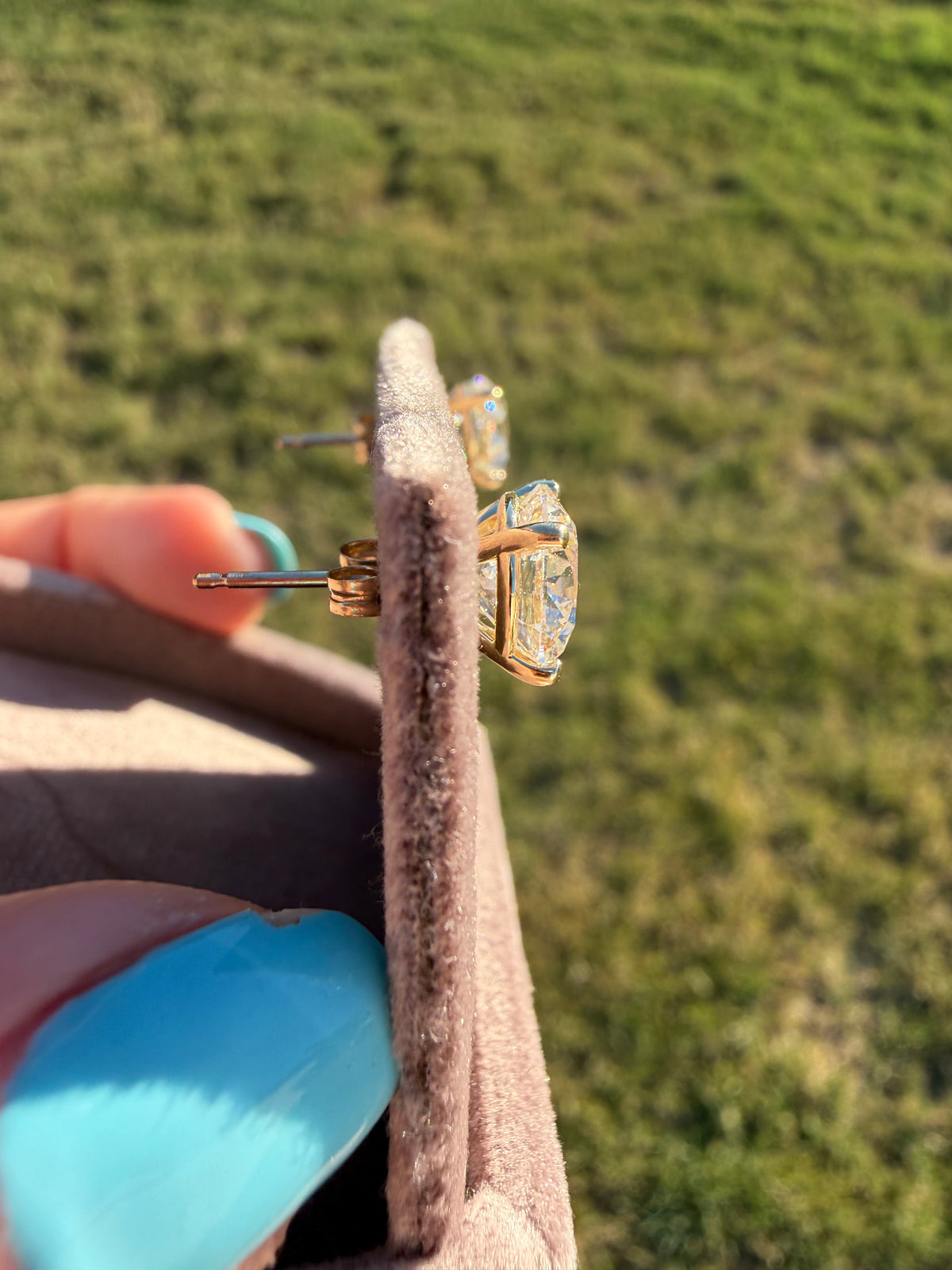 4.14 CTW IGI Certified Lab-Grown Diamond Stud Earrings – 14K Yellow Gold
