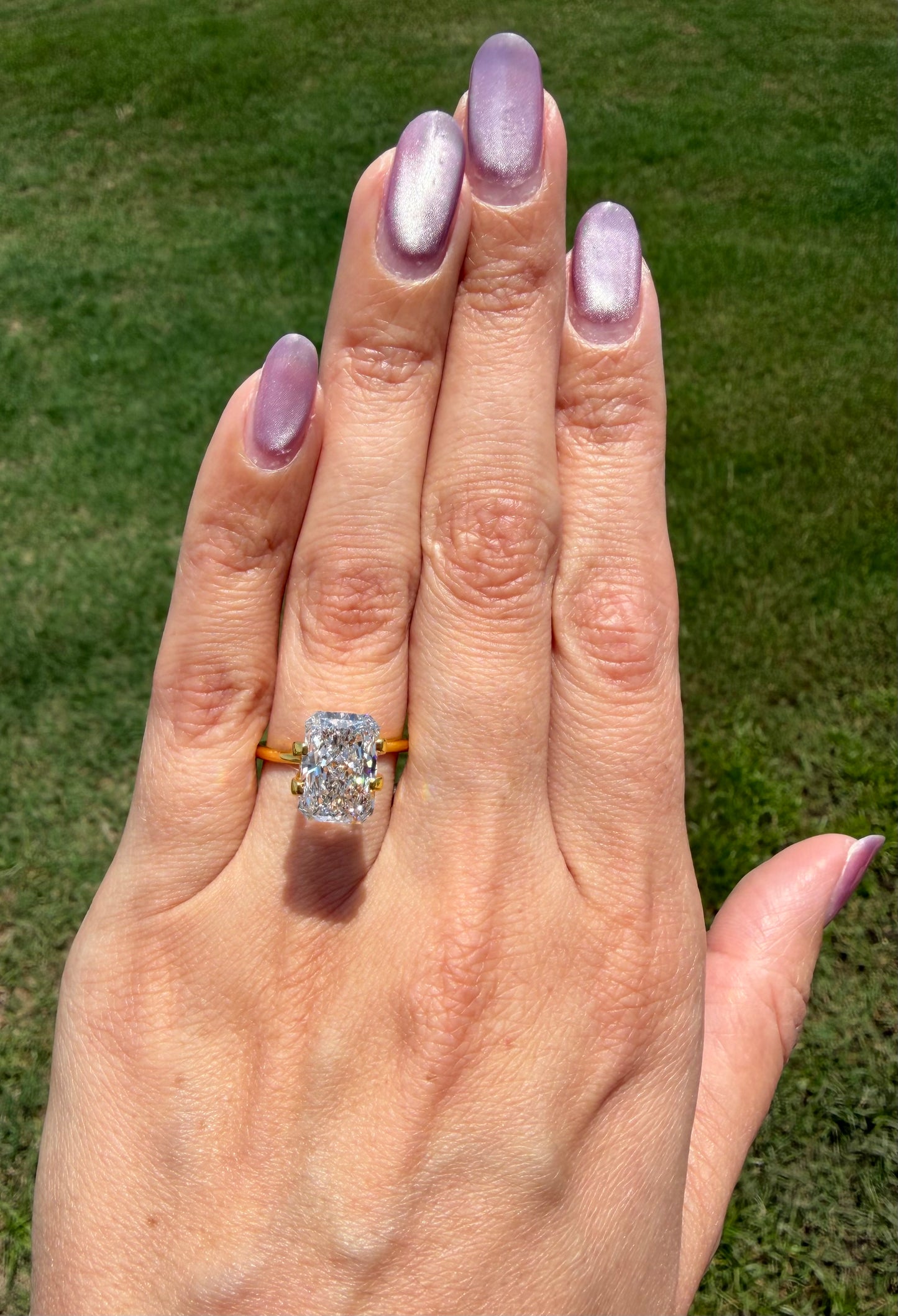 4.10 Carat Elongated Radiant Lab Grown Diamond| G VS1 | IGI Certified
