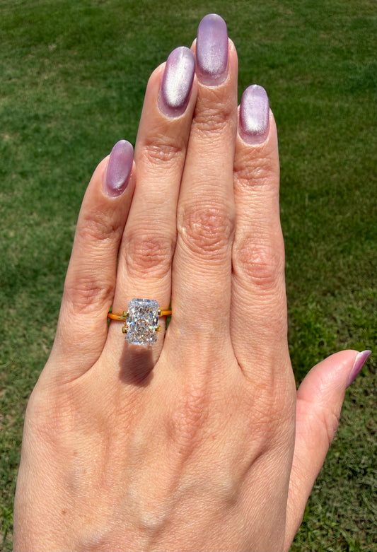 4.10 Carat Elongated Radiant Lab Grown Diamond| G VS1 | IGI Certified