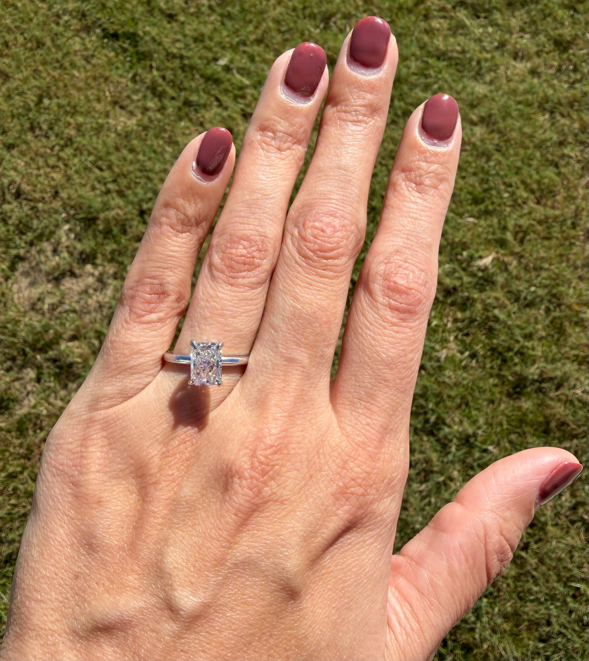 The Elara | 1.93 CT Radiant Lab-Grown Diamond Ring in 10K White Gold