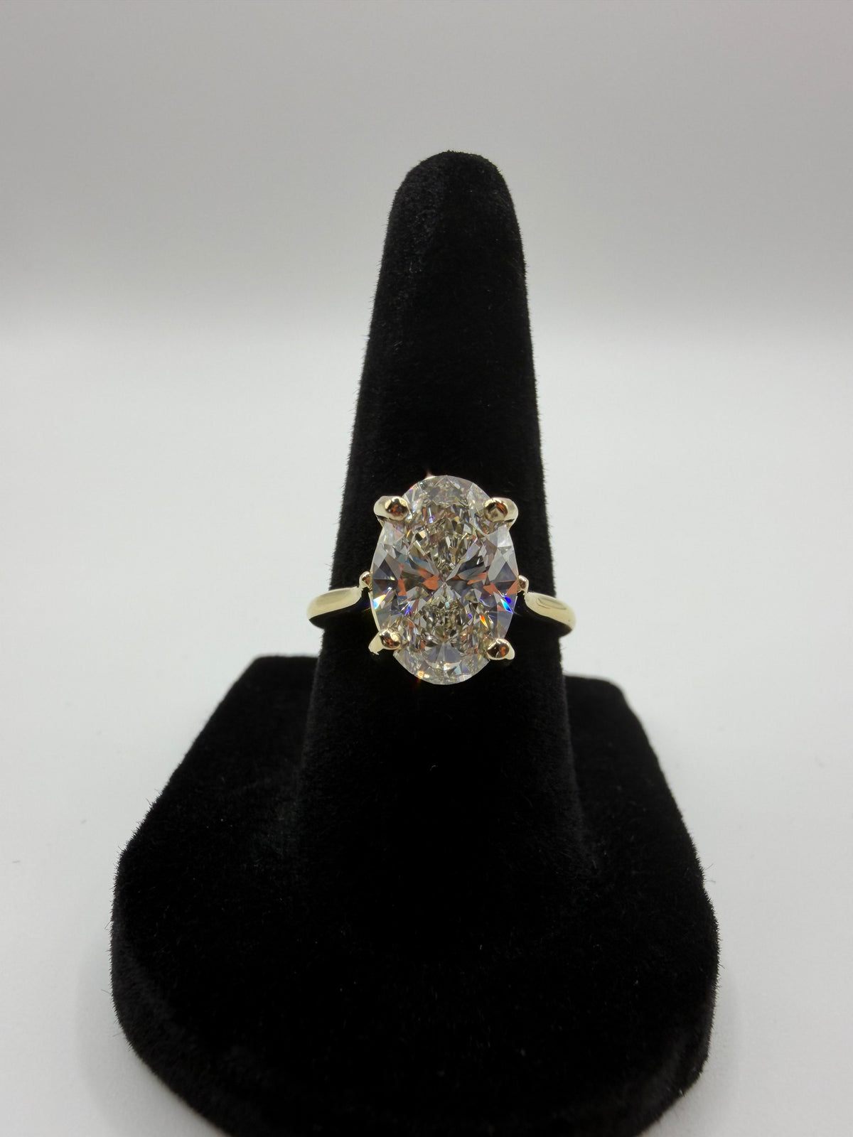 The Aurelia | 3.29 CT Oval Lab-Grown Diamond Ring in 14K Yellow Gold