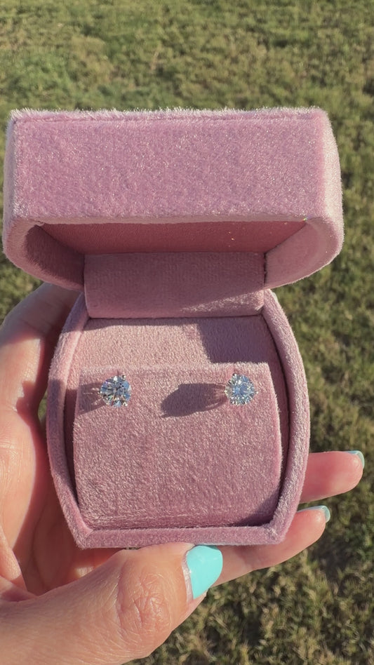 3.50 CTW Lab-Grown Diamond Stud Earrings 💎 14K White Gold